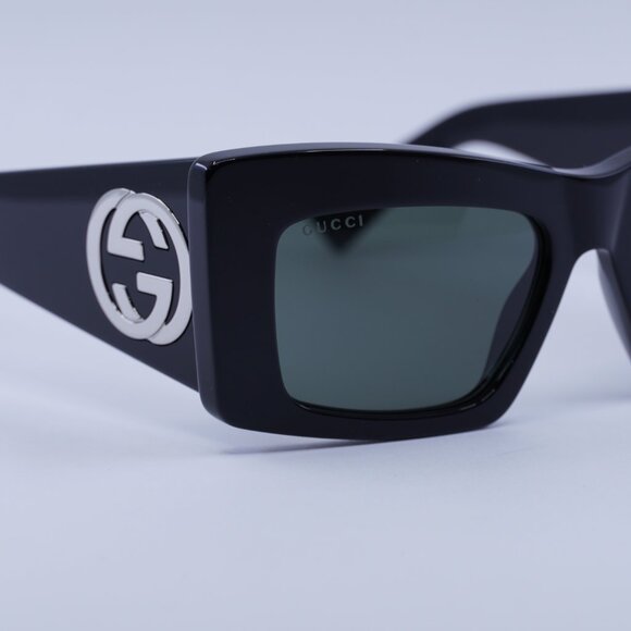 ?️ New Gucci GG1842S 001 Sunglasses - Shiny Black Frame, Grey Lenses main image 4
